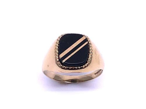 9ct Yellow Gold Onyx Signet Ring