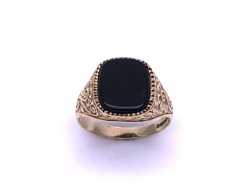 9ct Yellow Gold Onyx Signet Ring