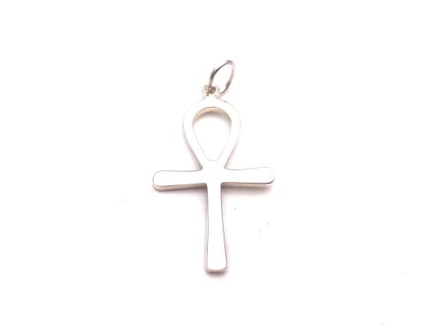 Silver Medium Ankh Pendant 34x18mm