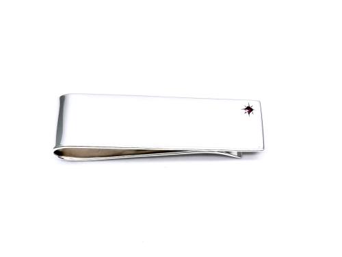 Silver Ruby Money Clip