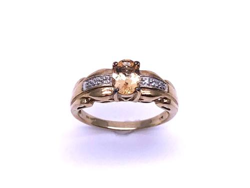 9ct Tourmaline & Diamond Ring