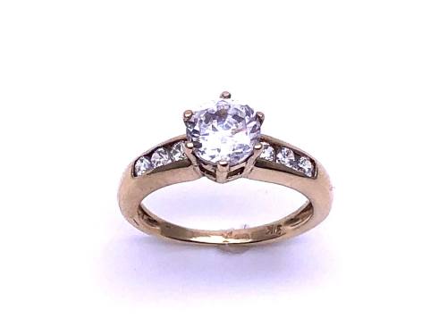 9ct Yellow Gold CZ Solitaire Ring