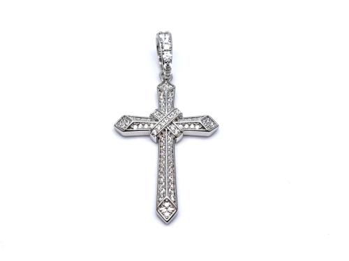 Silver CZ Fancy Cross