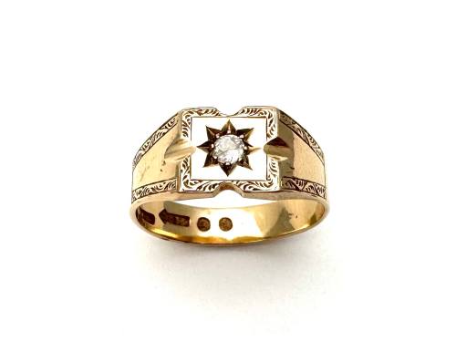 An Old Diamond Signet Ring London 1930
