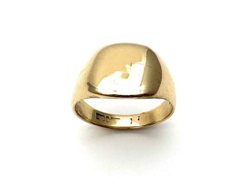 9ct Yellow Gold Plain Signet Ring