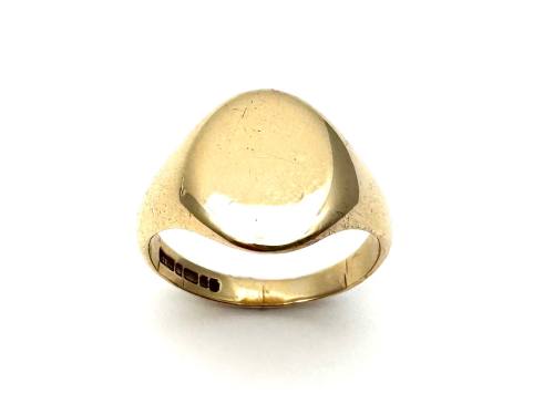 9ct Yellow Gold Oval Signet Ring