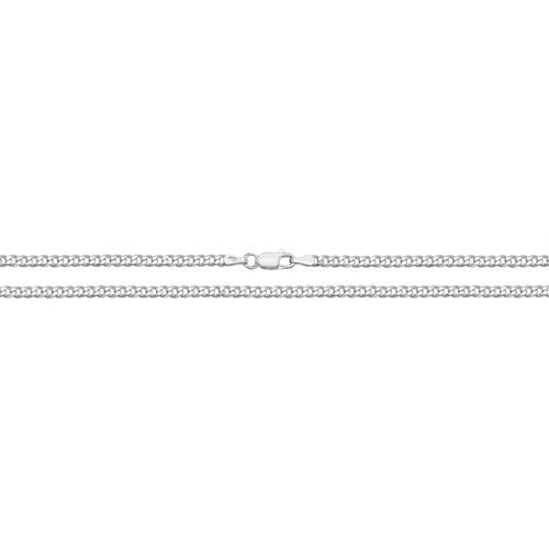 Silver Light Curb Anklet 10 Inch