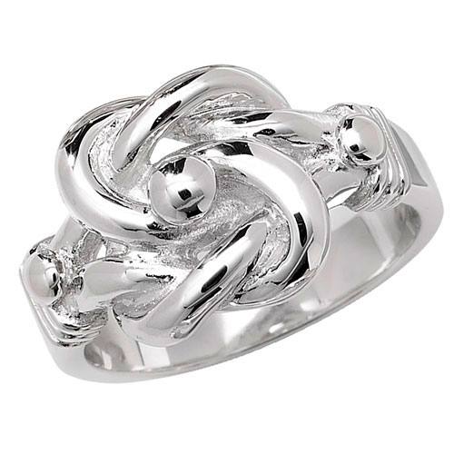 Silver Gents Plain Knot Ring