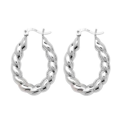 Silver Creole Earrings