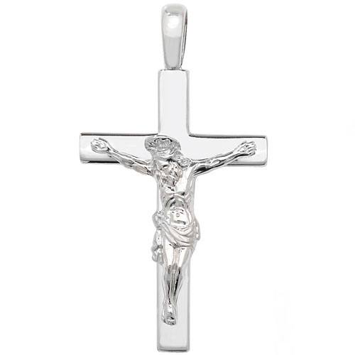 Silver Crucifix Pendant 43x28mm