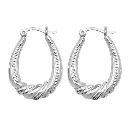 Silver Creole Earrings