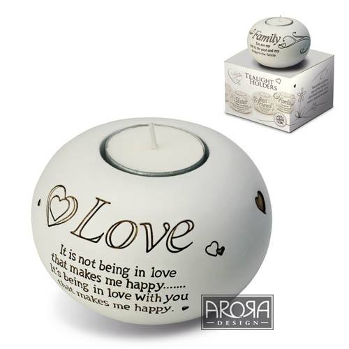 Sentiment Tealight Candle - Love 7304