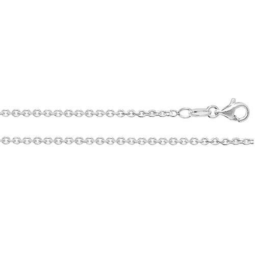 Silver Faceted Belcher Chain 18 Inch