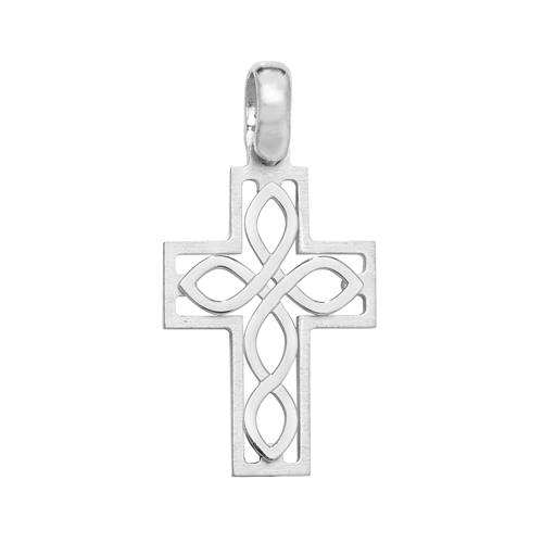 Silver Celtic Style Cross Pendant 25x18mm