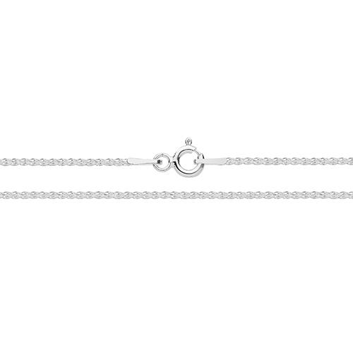 Silver Spiga Pave Anklet 10 Inch