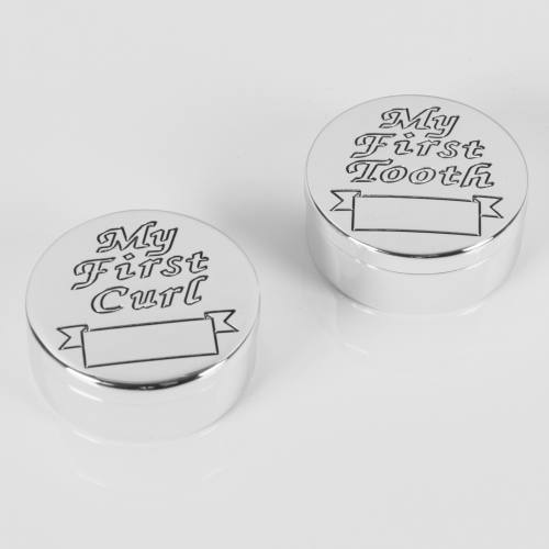 Bambino Silver Plated First Tooth & Curl Boxes