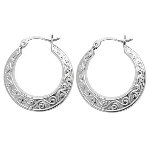 Silver Creole Earrings