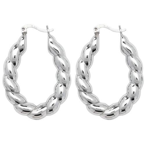 Silver Creole Earrings