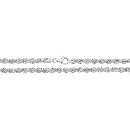 Silver Rope Bracelet 7 inch