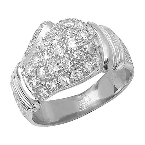 Silver Cubic Zirconia Boxing Glove Ring