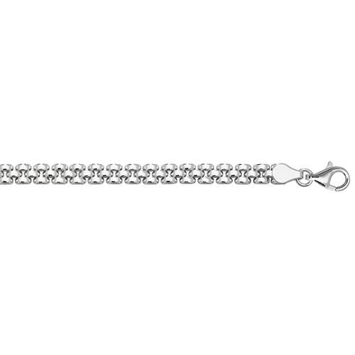 Silver Watch Strap Style Bracelet 7-8 Inch