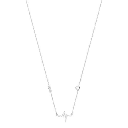 Silver Heartbeat Necklet 16-18 Inch