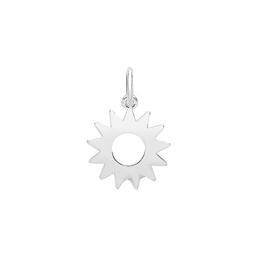 Silver Cut Out Sun Pendant