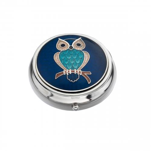 Pillbox Blue Owl Style Single Compartment