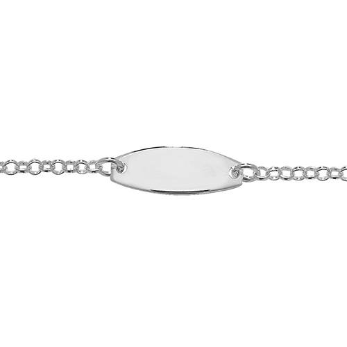 Silver Babies Belcher Identity Bracelet 6 Inch