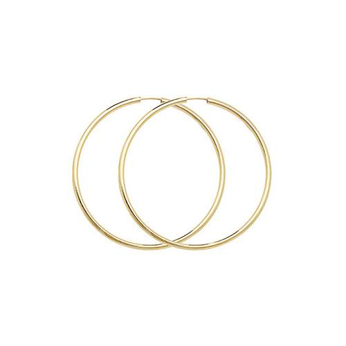 9ct Yellow Gold Sleeper Hoop Earrings 22mm
