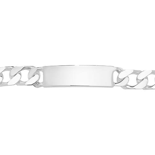 Silver Gents Identity Bracelet 8 3/4 Inch
