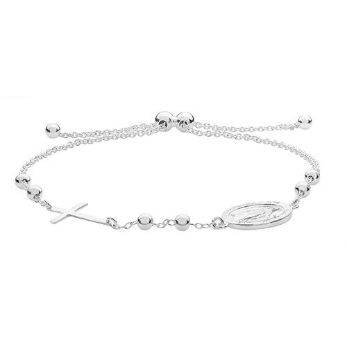 Silver Ladies Slider Bracelet 8 inch