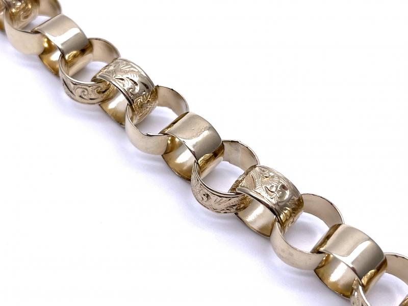 Huge Heavy 9ct Gold on Silver 21mm Gents Belcher Bracelet. All Lengths -  Etsy
