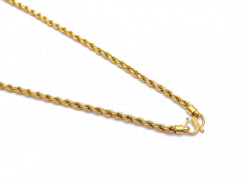 Secondhand 22ct Yellow Gold Rope Chain 17 Inch at Segal s Jewellers