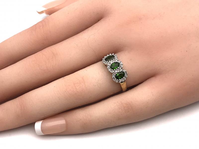 Chrome diopside on sale solitaire ring