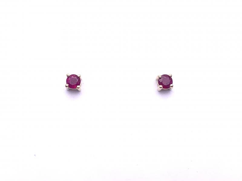 Simple sales ruby earrings