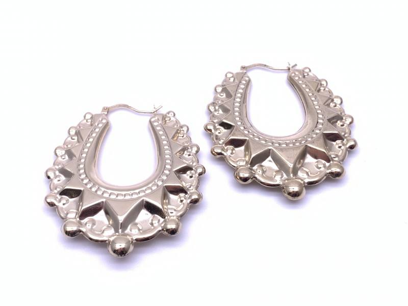 Silver 50mm Gypsy Hoop Earrings