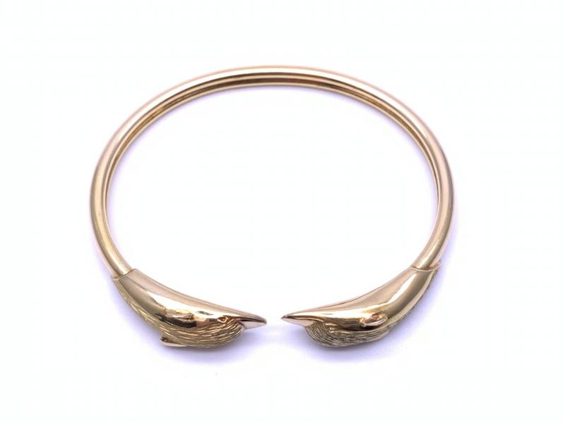 Double Dolphins Hoop Bangle《SILVER925》