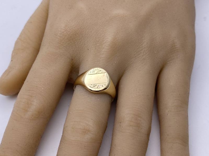 Impressive 9ct Rose Gold, Engraved Signet Ring - Rings from Cavendish  Jewellers Ltd UK
