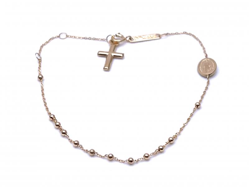 Buy 10k Yellow Gold Disco Ball Small Bead Rosary Chain 26 Inch 3.8mm Online  at SO ICY JEWELRY
