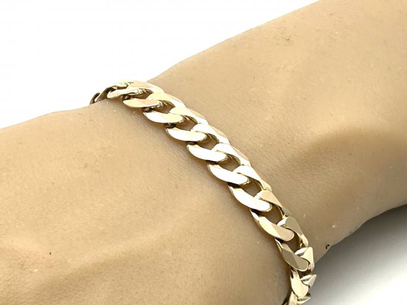 Buy Ladies Delicate 9ct Yellow Gold Flat Curb Bracelet 7.5 Online in India  - Etsy