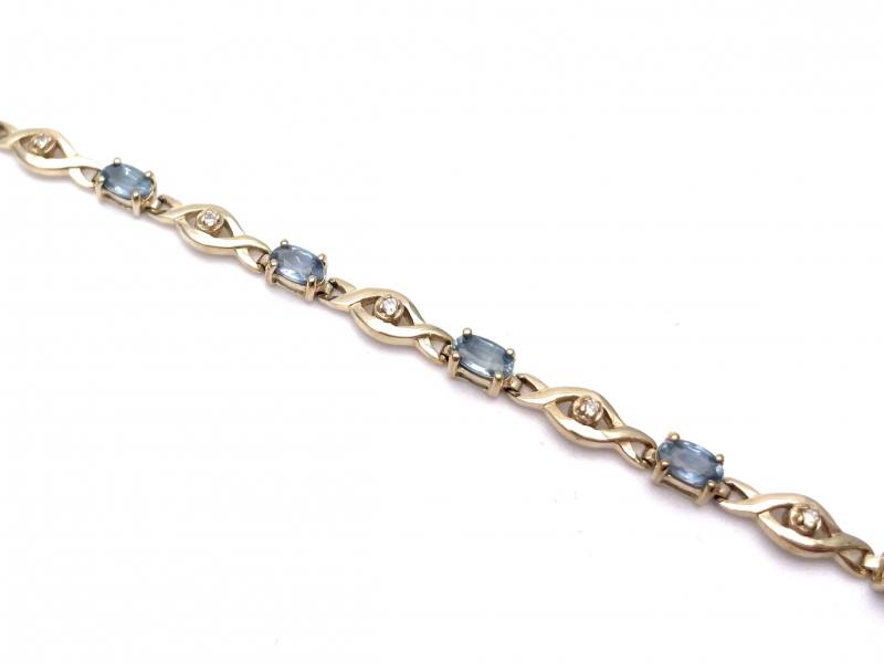 Blue Topaz Rhodium Polish Bracelet at Rs 3500/piece | Tanzanite Bracelet in  New Delhi | ID: 22135801348