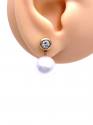 18ct Pearl & Diamond Drop Earrings